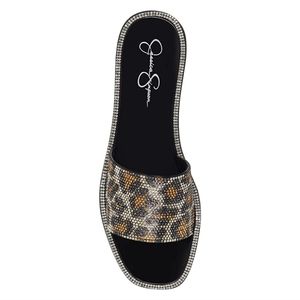 Jessica Simpson Women's Kassime Slide Sandal 7 Black/Natural